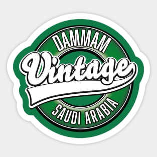 Dammam saudi arabia vintage logo Sticker
